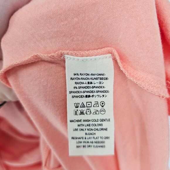 Free People Back in Town Tank Blouse Coral S New - Picture 7 of 8